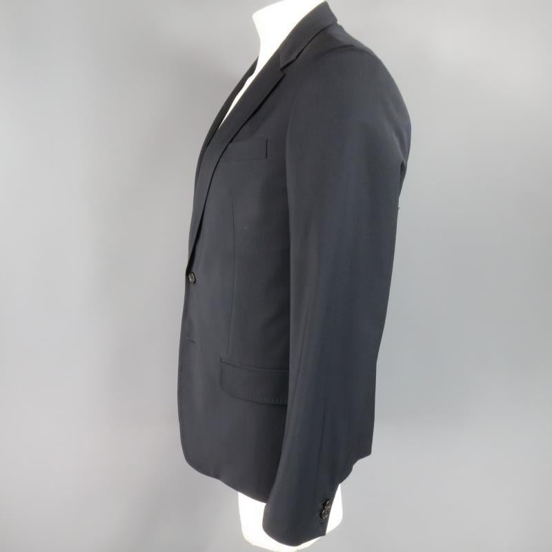 Black DSQUARED2 US 44 / IT 54 Regular Navy Solid Wool Sport Coat / Jacket