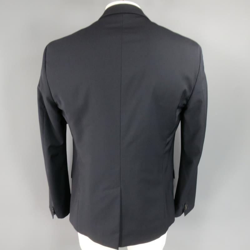 DSQUARED2 US 44 / IT 54 Regular Navy Solid Wool Sport Coat / Jacket In Excellent Condition In San Francisco, CA