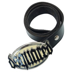 Dsquared2 Vintage 2000s Gothic Logo Big Buckle Belt