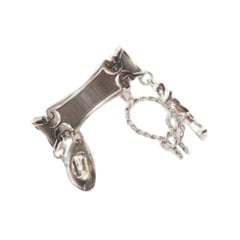 DSQUARED2 Vintage silver metal Western Cowboy charm cuff bangle