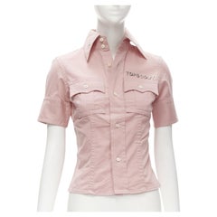 DSQUARED2 Vintage Topscout 1964 pink girl scout uniform shirt IT38 XS
