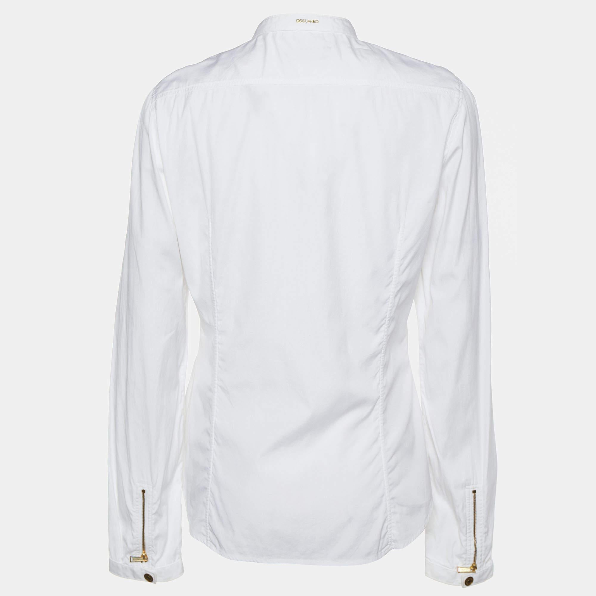 How fabulous does this designer shirt look It is made of fine materials and features a fitted silhouette. Pair it with pants and loafers for a cool ensemble.
