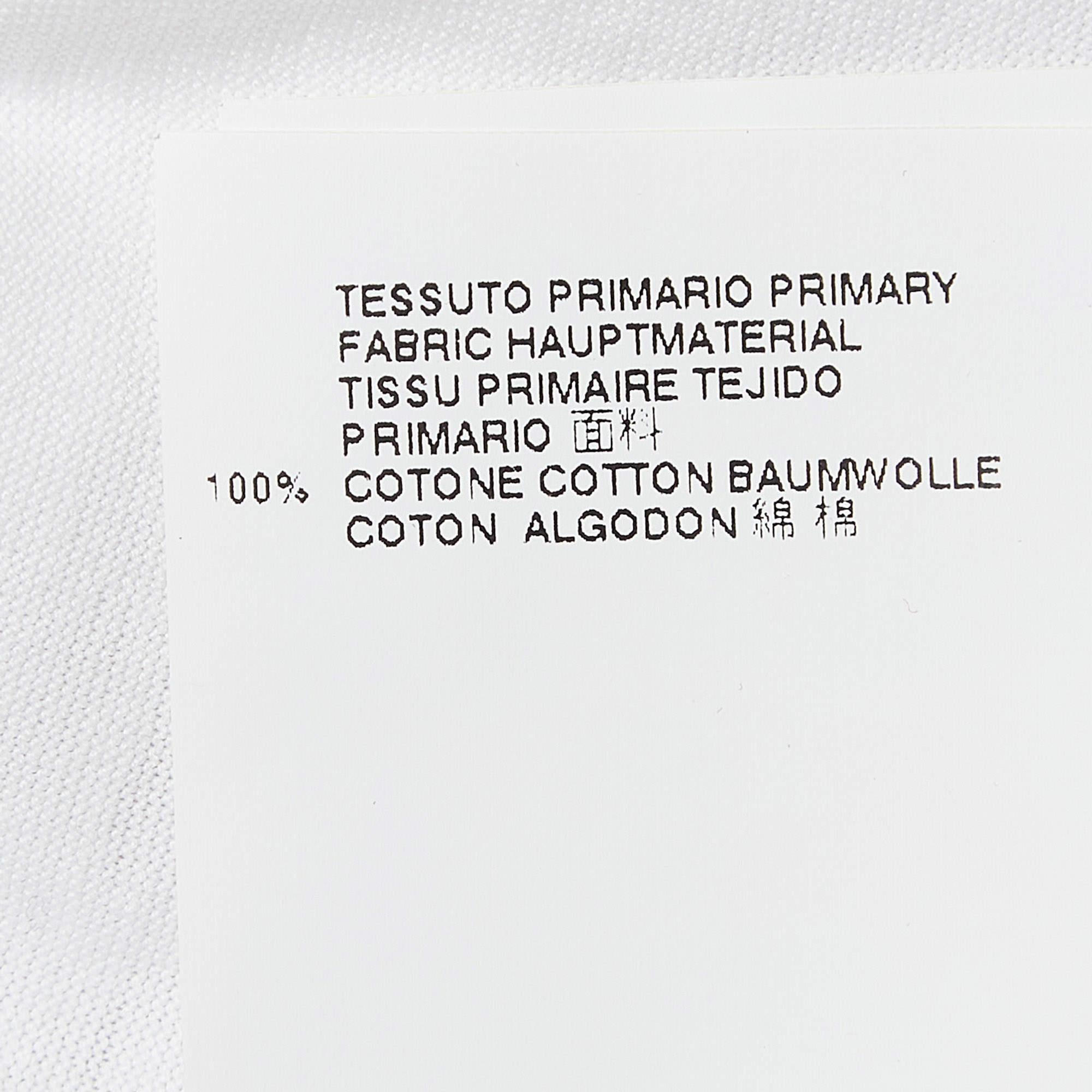 Women's Dsquared2 White Digital Print Cotton Half Sleeve T-Shirt L For Sale