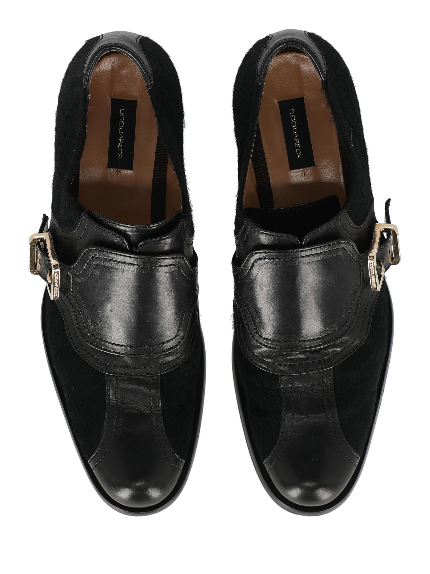 Dsquared2 Woman Loafers Black Leather IT 39 For Sale 2