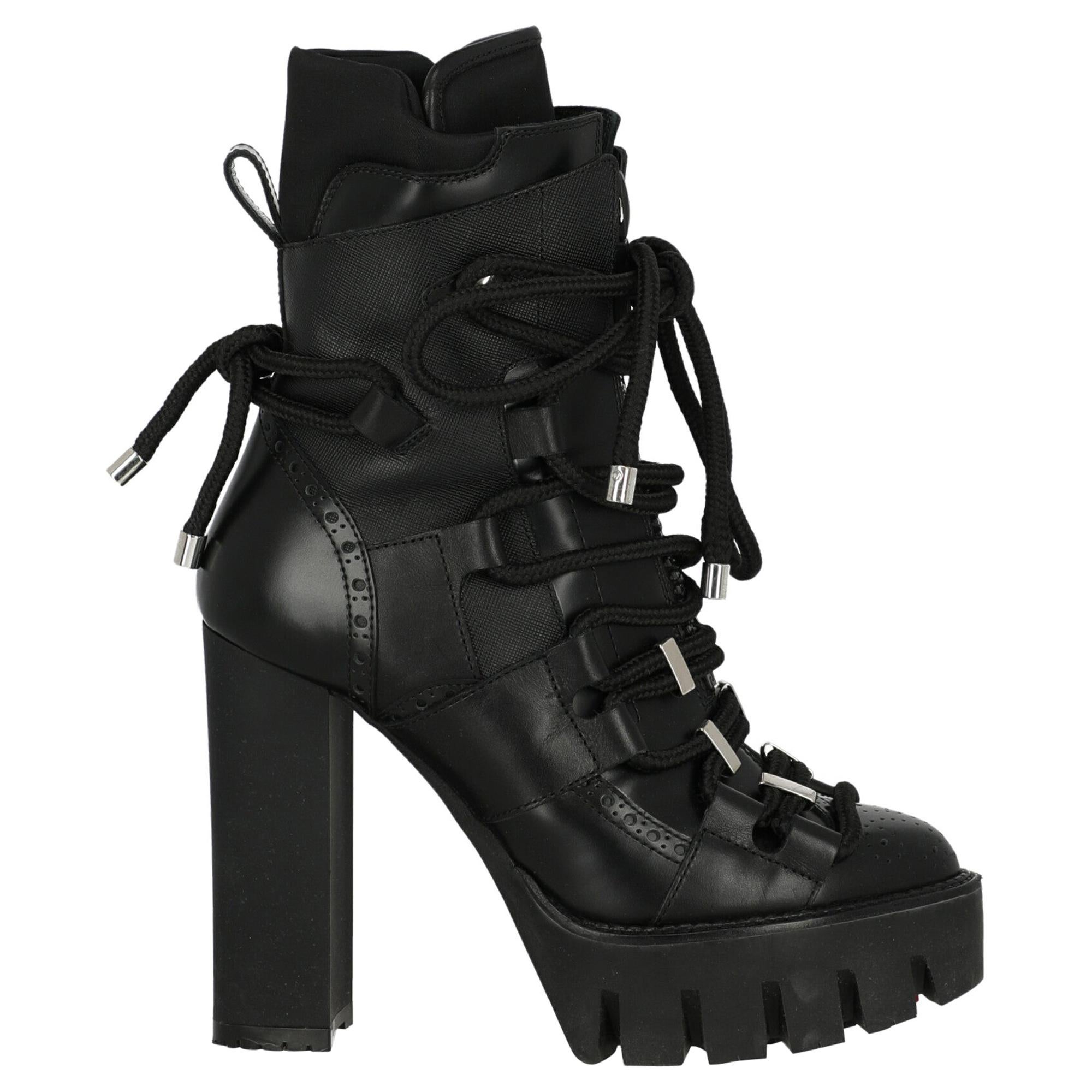 Dsquared2 Women Ankle boots Black Leather EU 39 For Sale at 1stDibs
