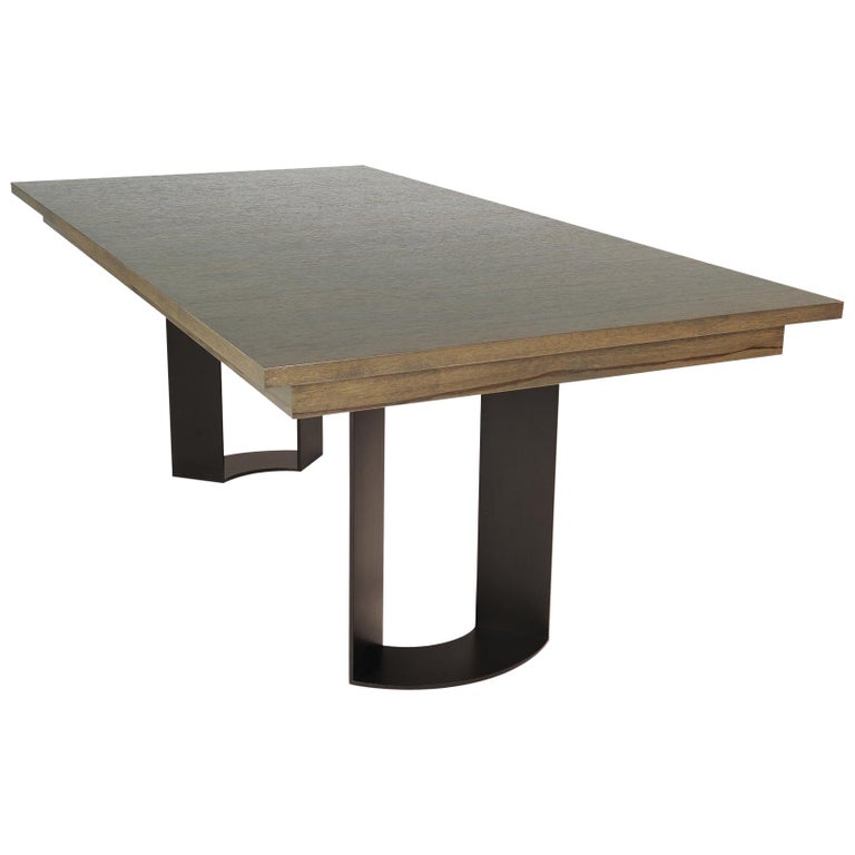 DT86 Rectangular Dining Table with Recessed Table Apron For Sale at