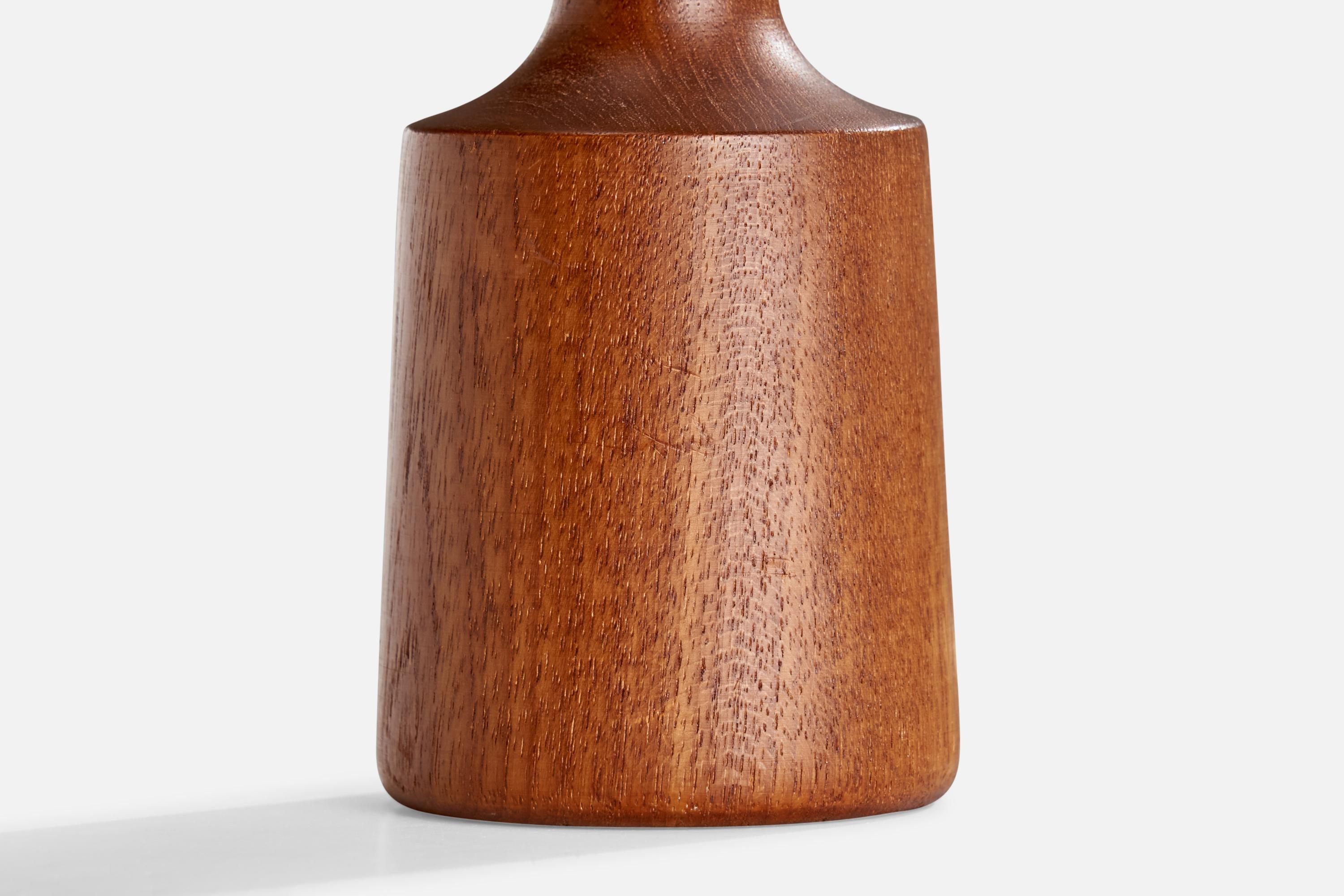 D. A. Kunst, Lampada da tavolo, Teak, Danimarca, anni '50 in vendita 1