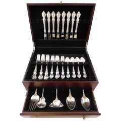 Du Barry by International Sterling Silver Flatware Service for 8 Set 37 Pieces
