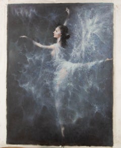 Du Ke Portrait Original Huile sur Toile "Dancer VII" (Danseuse VII)