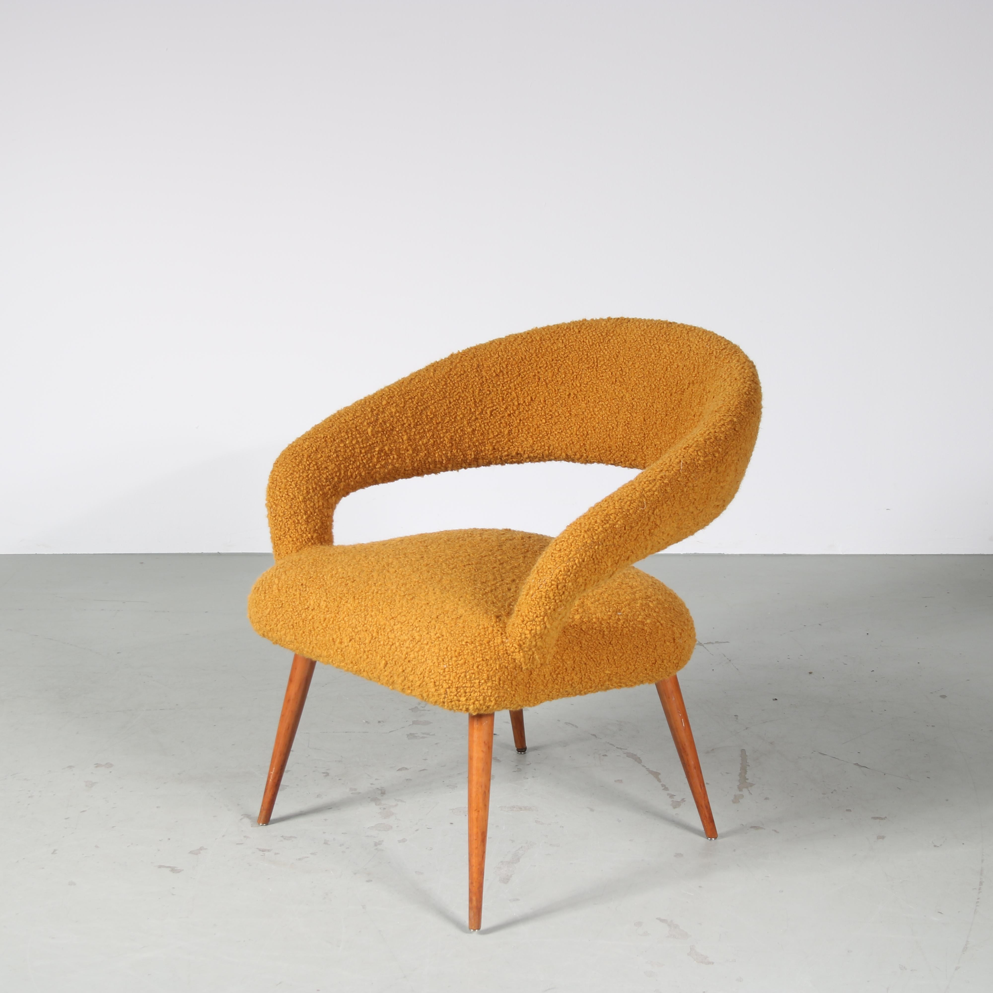 Italian DU55 Chair by Gastone Rinaldi for RIMA, Italy 1950 For Sale