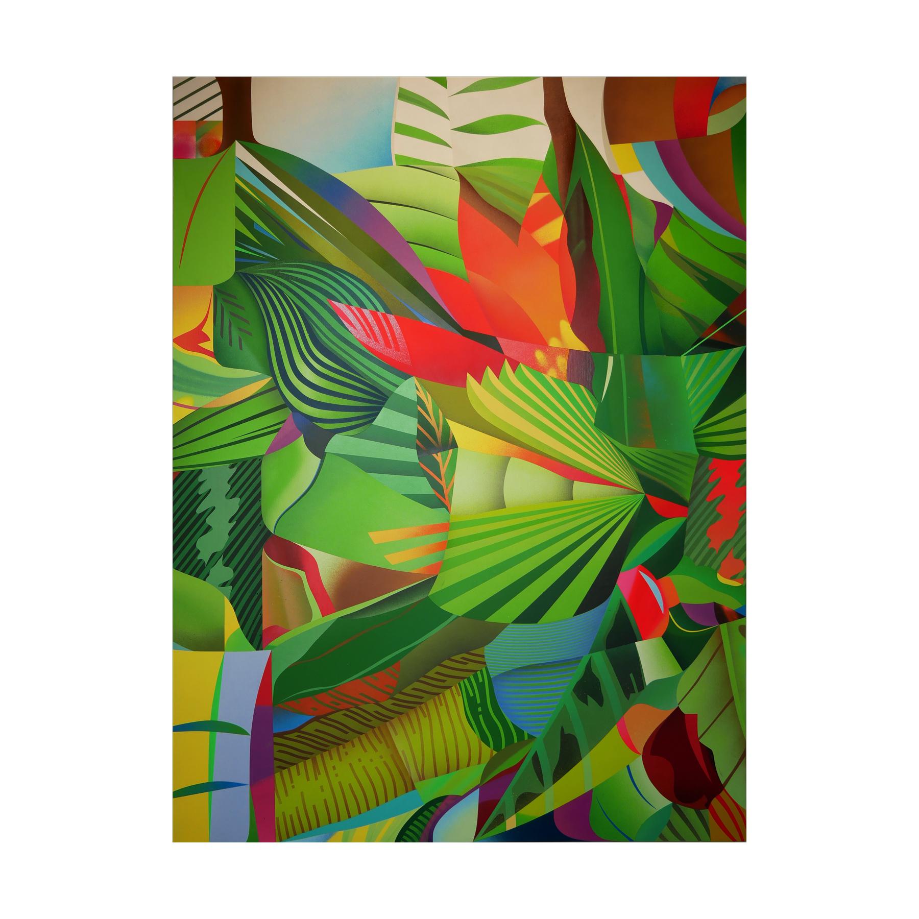 abstract jungle painting