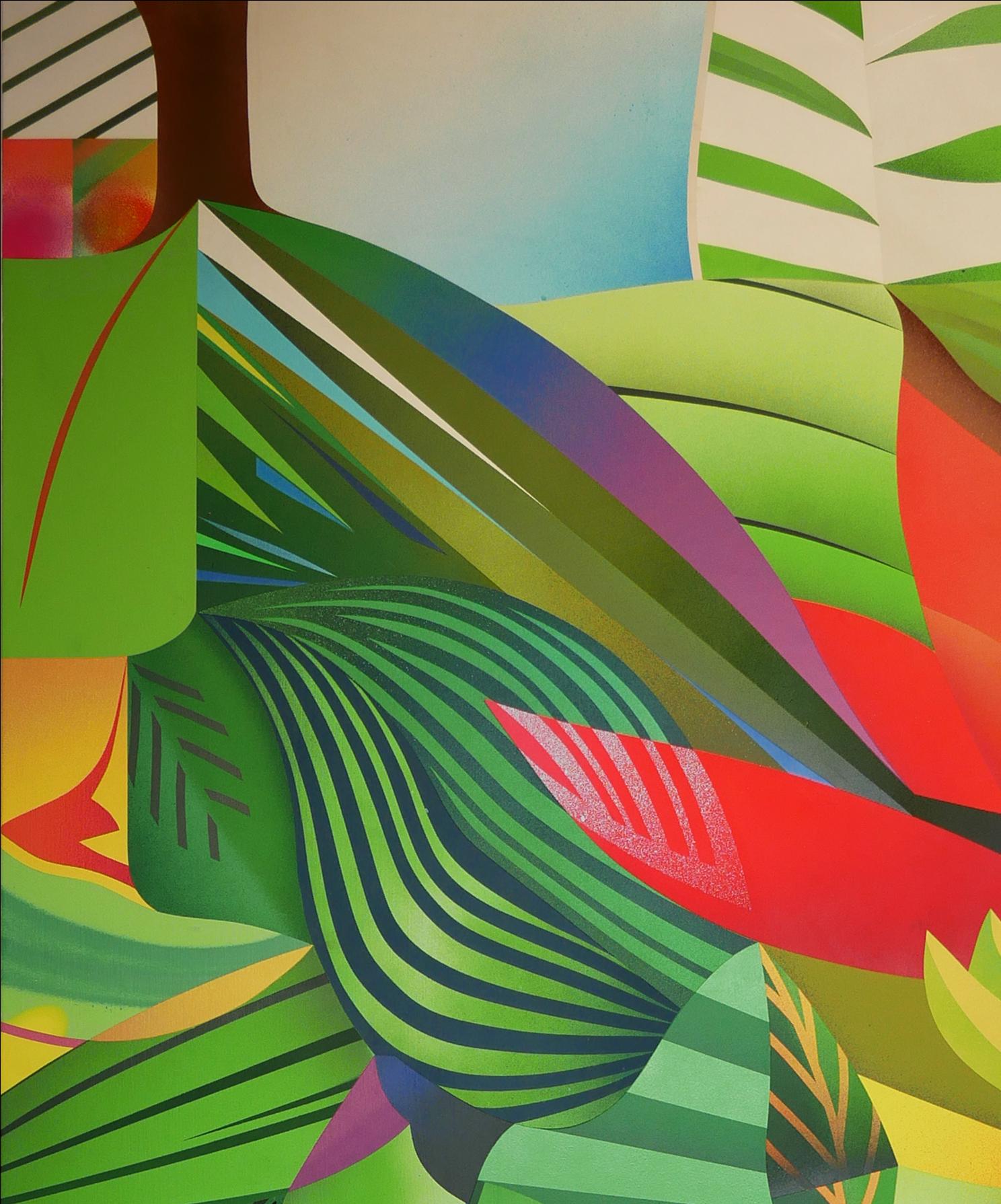 jungle abstract painting