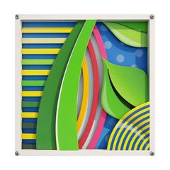 "Summer's A Comin'" Contemporary Tropical Jungle Foliage Layered Steel Painting