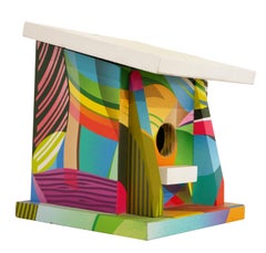 "Casita" Contemporary Colorful Tropical Jungle Foliage Inspired Bird House