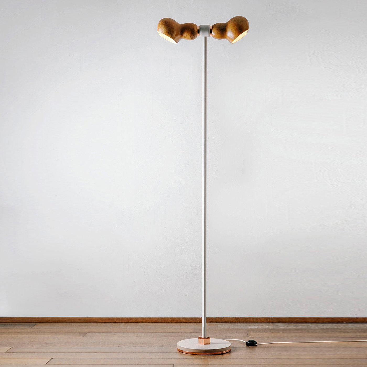 Modern Dual 3 Two-Light Floor Lamp By Margherita Sala For Sale