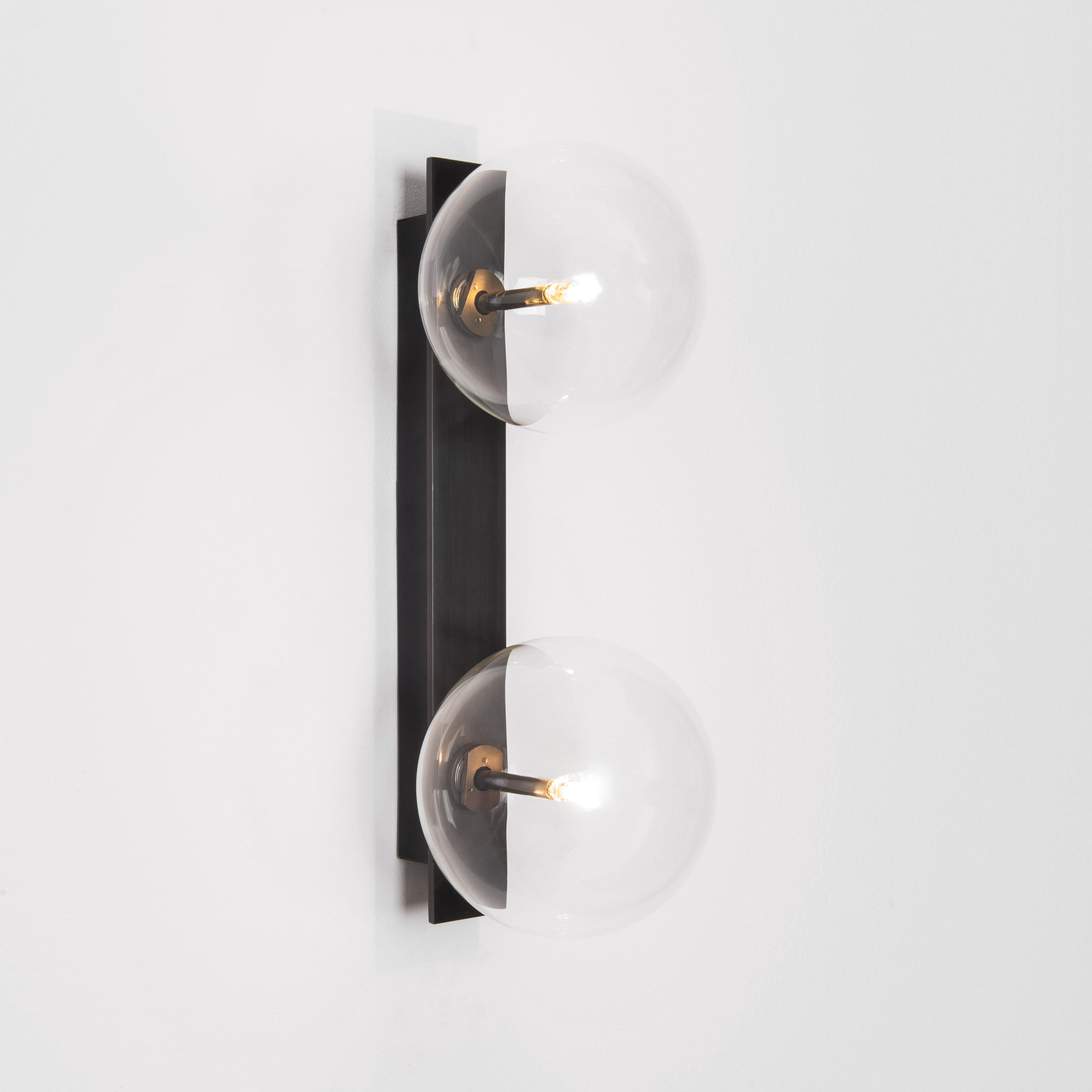 Oslo Dual Brass Wall Sconce by Schwung In New Condition In Geneve, CH