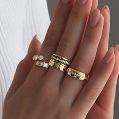 Dual Brilliance 18K Yellow Gold Multi-Cut Diamond Ring