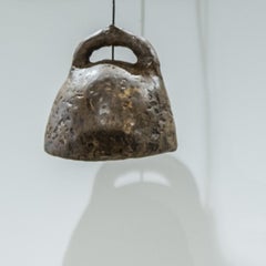 Contemporary Rough Form, Brown Clay Lamp by Willem Van Hooff