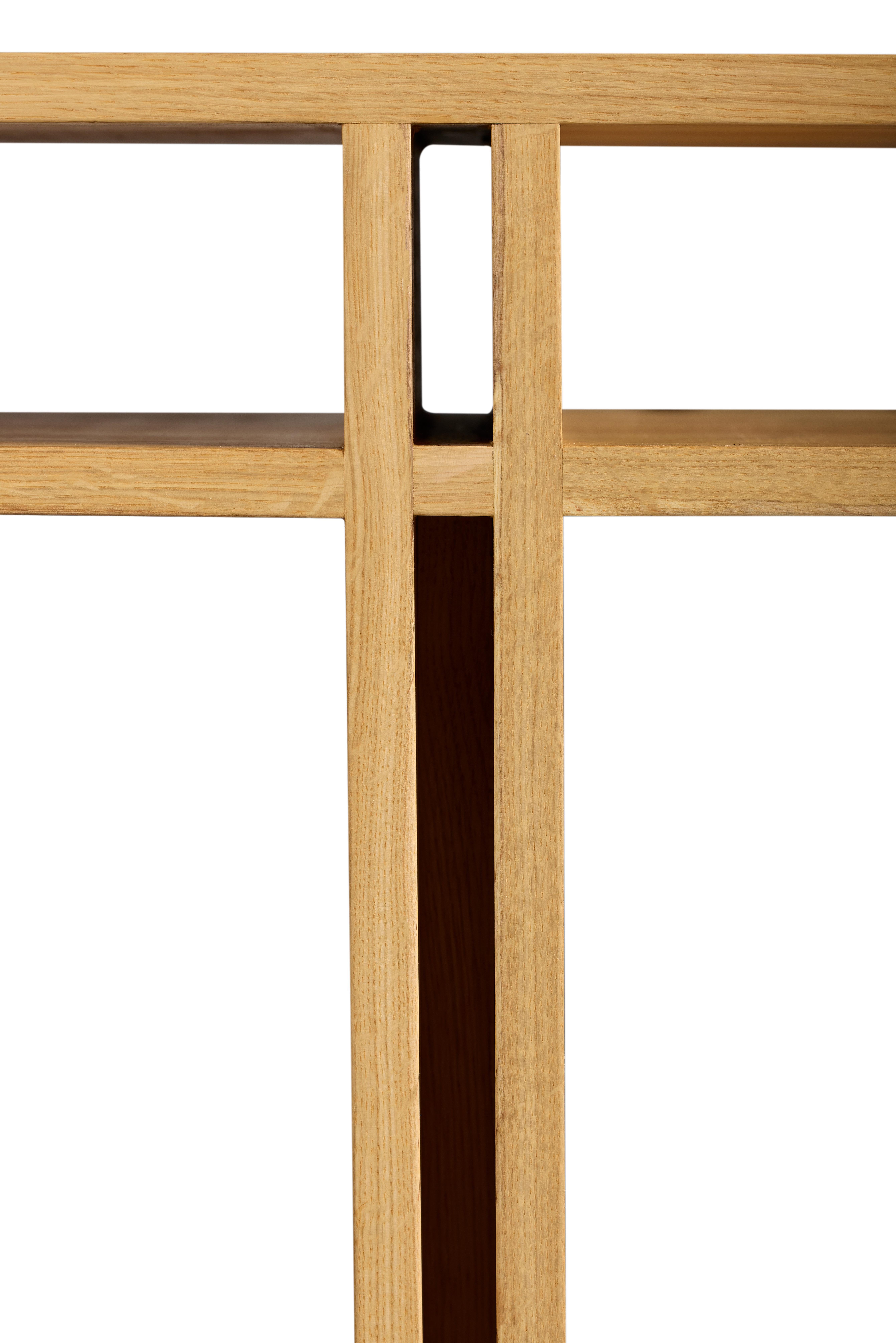Dual Coffee Table Solid Wood Oak, Fixed Shelf Neuf - En vente à Okmeydanı, TR