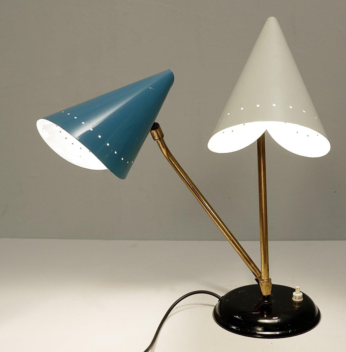 Mid-Century Modern Dual Cone Table Lamp