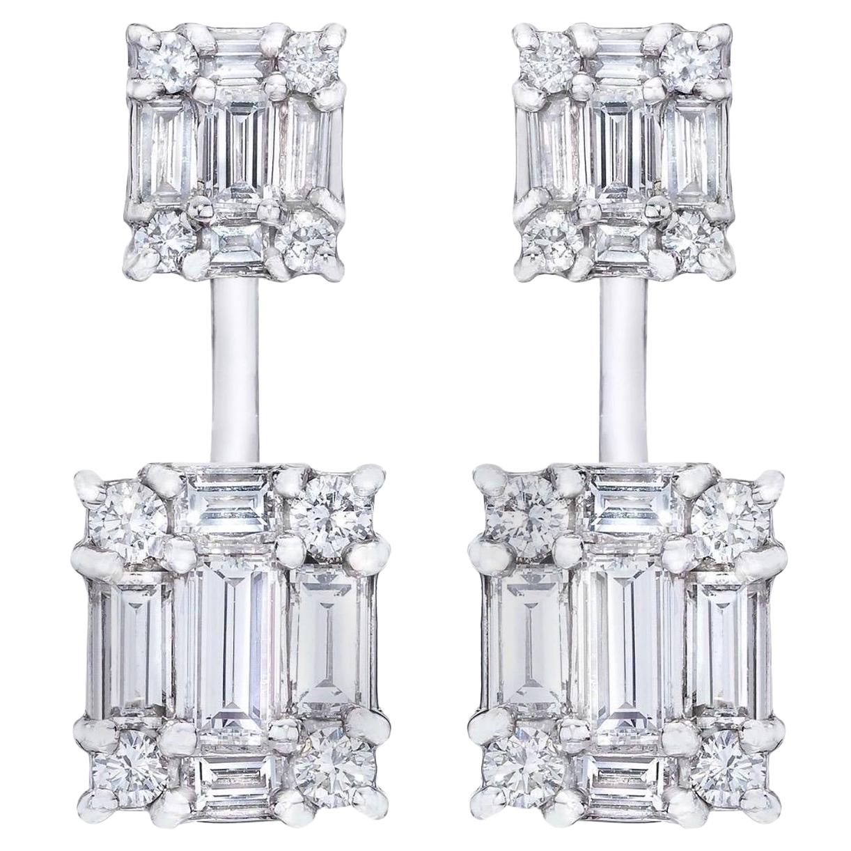 Garrard TwentyFour 18 Karat White Gold White Diamond Jacket Ear