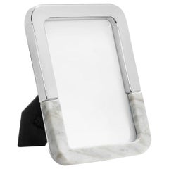 Dual Frame in Carrara Marble and Polished Metal by Anna New York