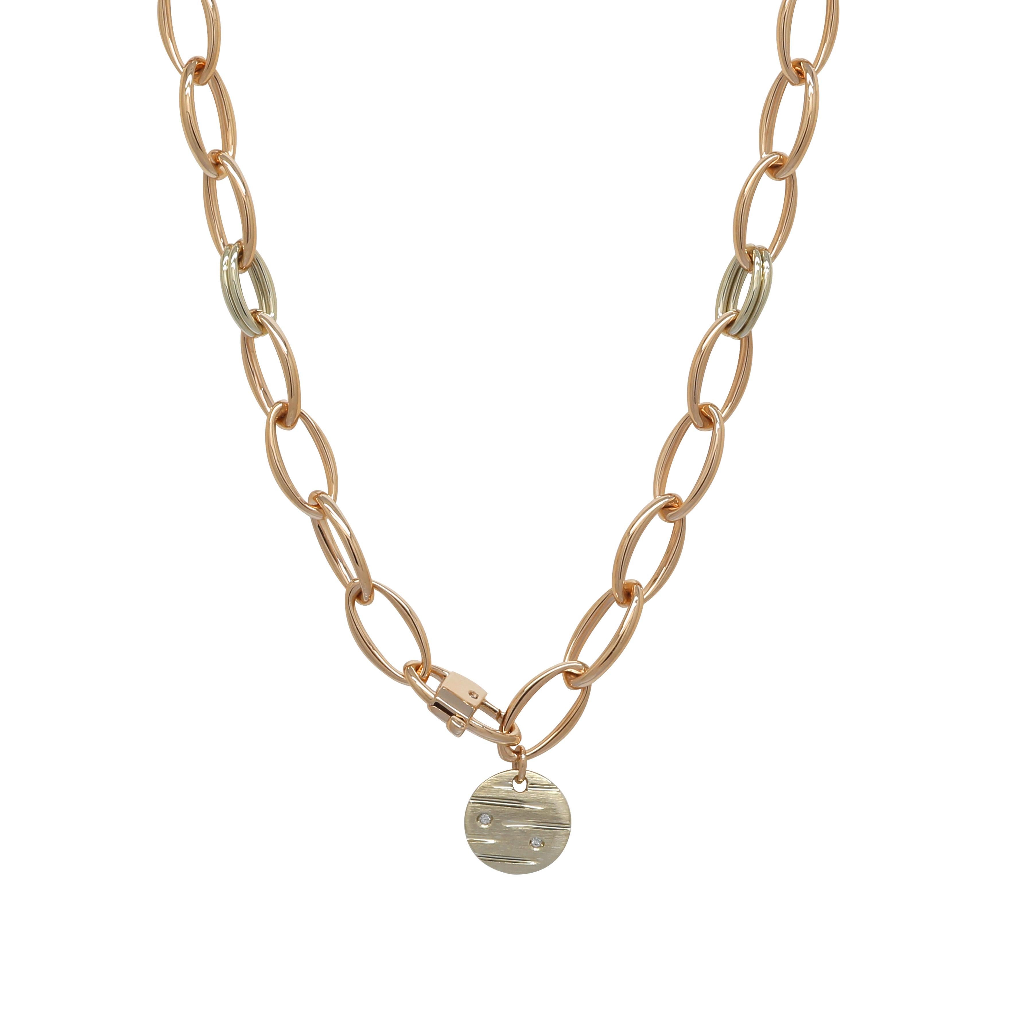 Collier à double pendentifs en diamants bleus et blancs de SOONHEE (taille 35~48cm) Unisexe en vente