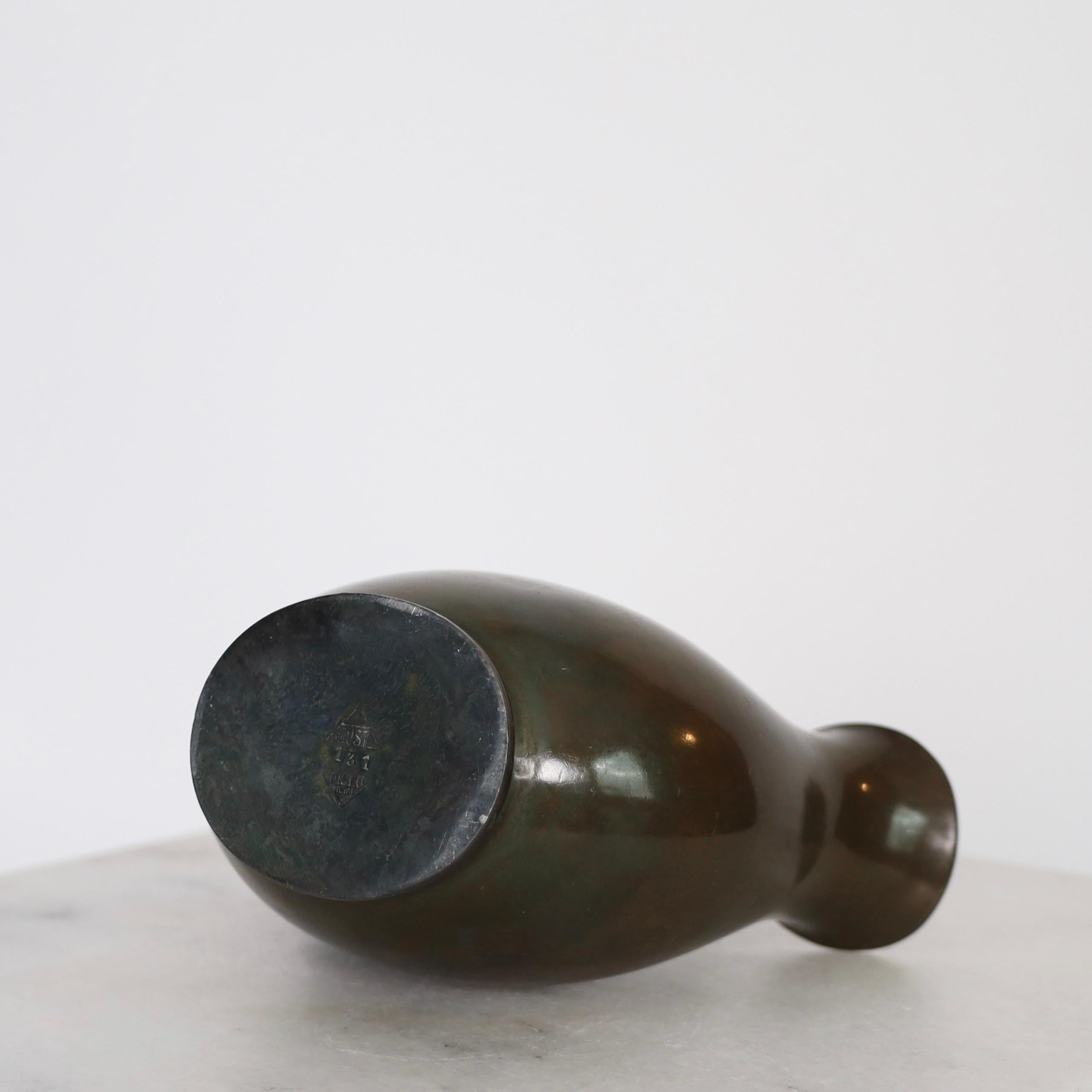 Vaso discometallo a doppio tubo di Just Andersen, anni '20, Danimarca in vendita 4