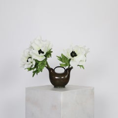 Vase Dual-Pipe Discometal par Just Andersen, années 1920, Danemark