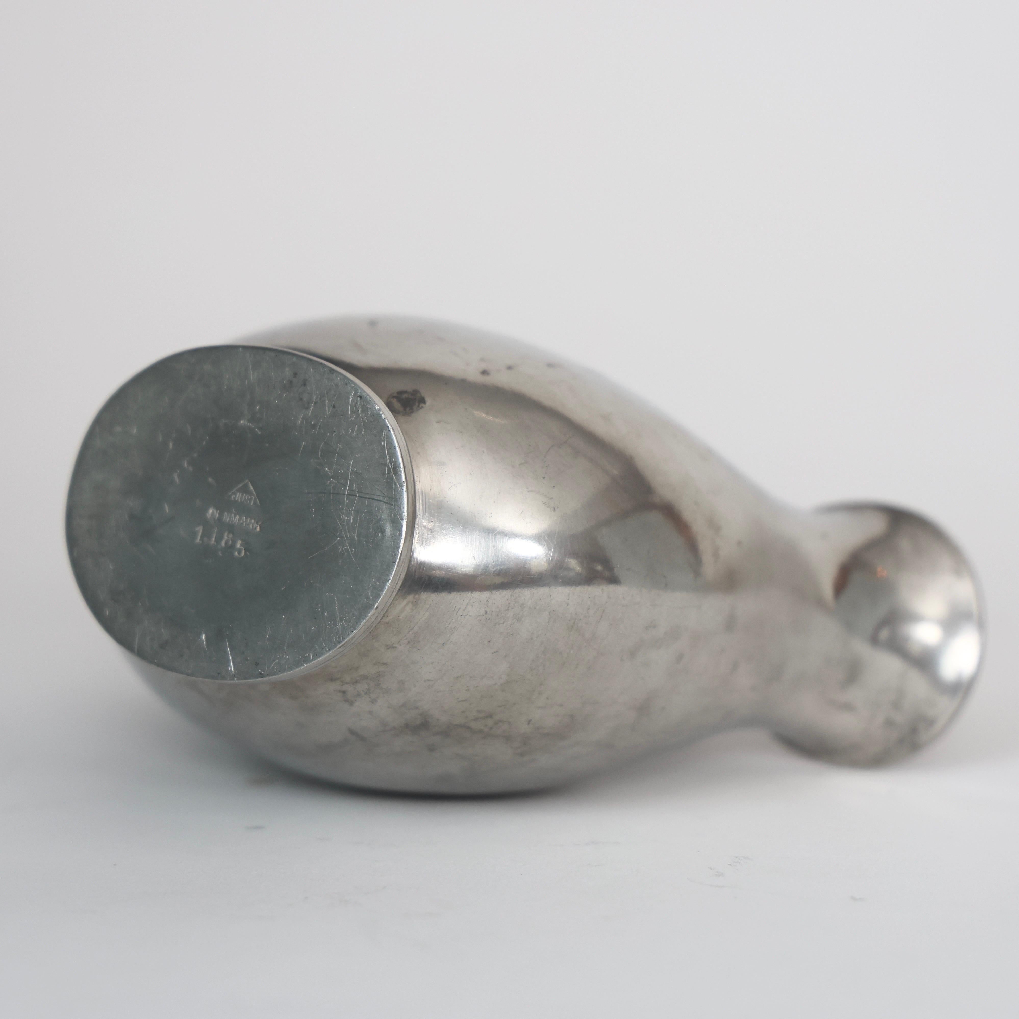 Dual-Pipe Pewter Vase by Just Andersen, 1920s, Denmark For Sale 5