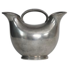 Dual-Pipe Pewter Vase by Just Andersen, 1920s, Denmark