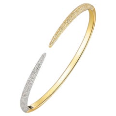 Dual Radiance 14K (or 18k upon request) Yellow Gold Open Pave Bracelet