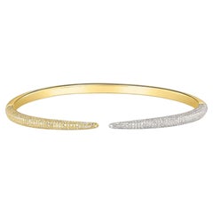 Dual Radiance 14K (or 18k upon request) Yellow Gold Open Pave Bracelet