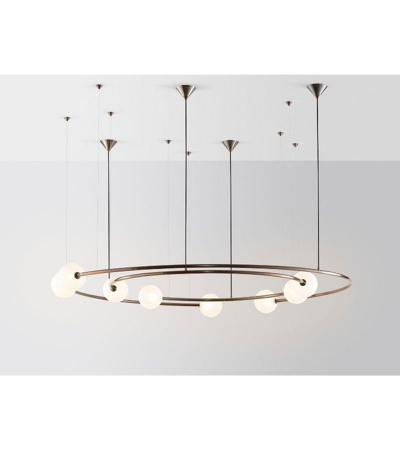 Dual Ring Oddments Chandelier by Volker Haug For Sale 5
