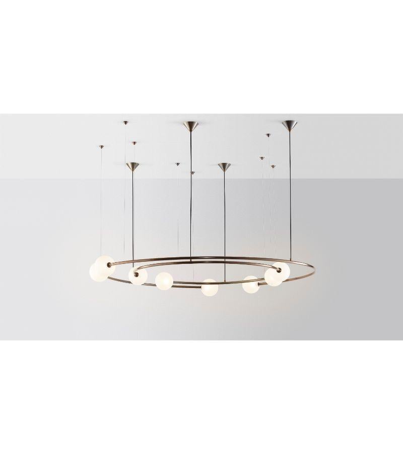 Modern Dual Ring Oddments Chandelier by Volker Haug For Sale