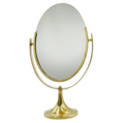 Dual Sided Vanity Mirror in Brass by Charles Hollis Jones, USA 1970's