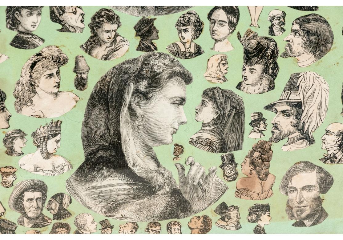 Retrato antiguo y collage de moda de doble tamaño en venta 6