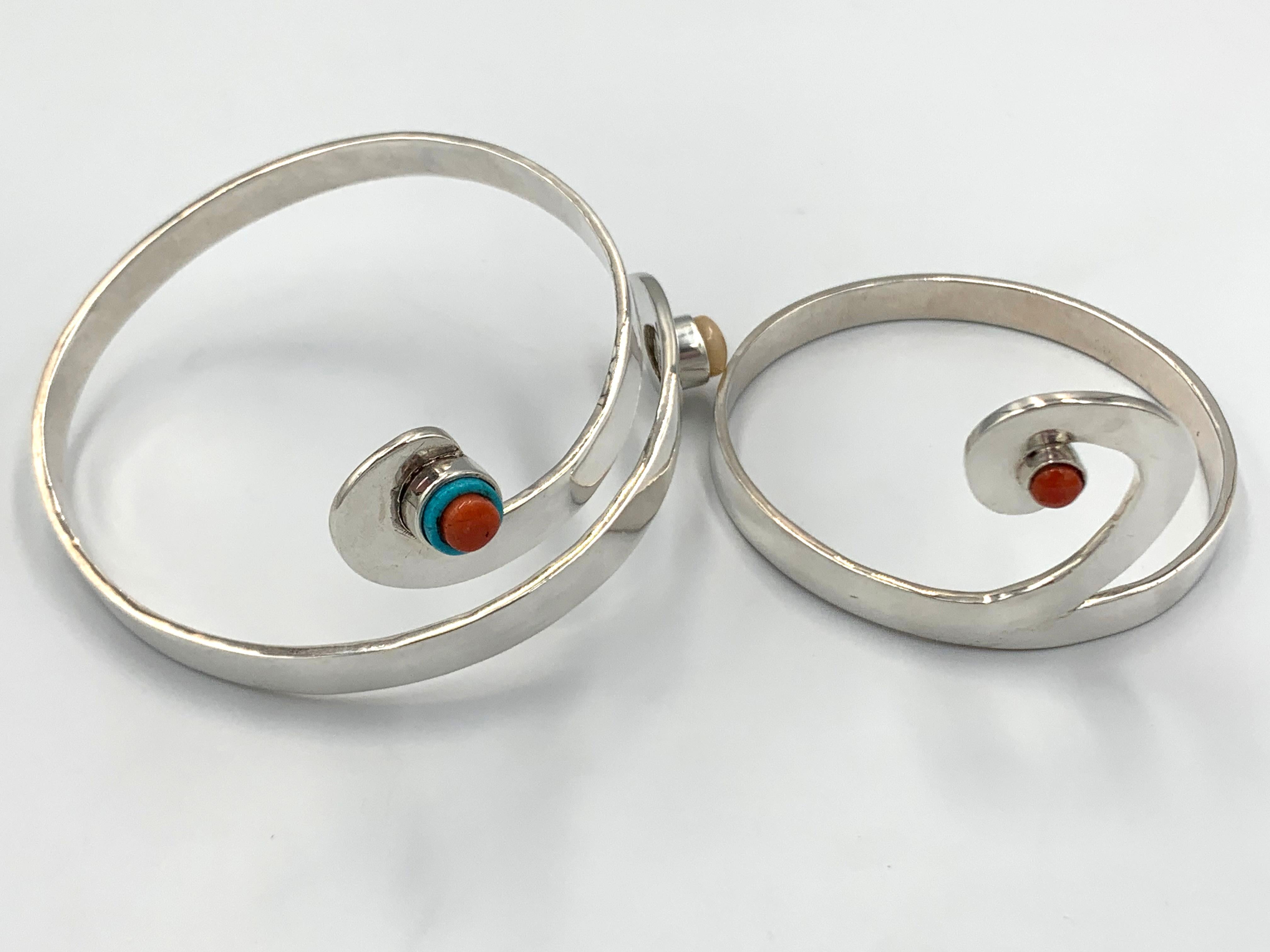 Puños dobles de plata de ley de Dylan Chiago en Nuevo estado para la venta en Scottsdale, AZ