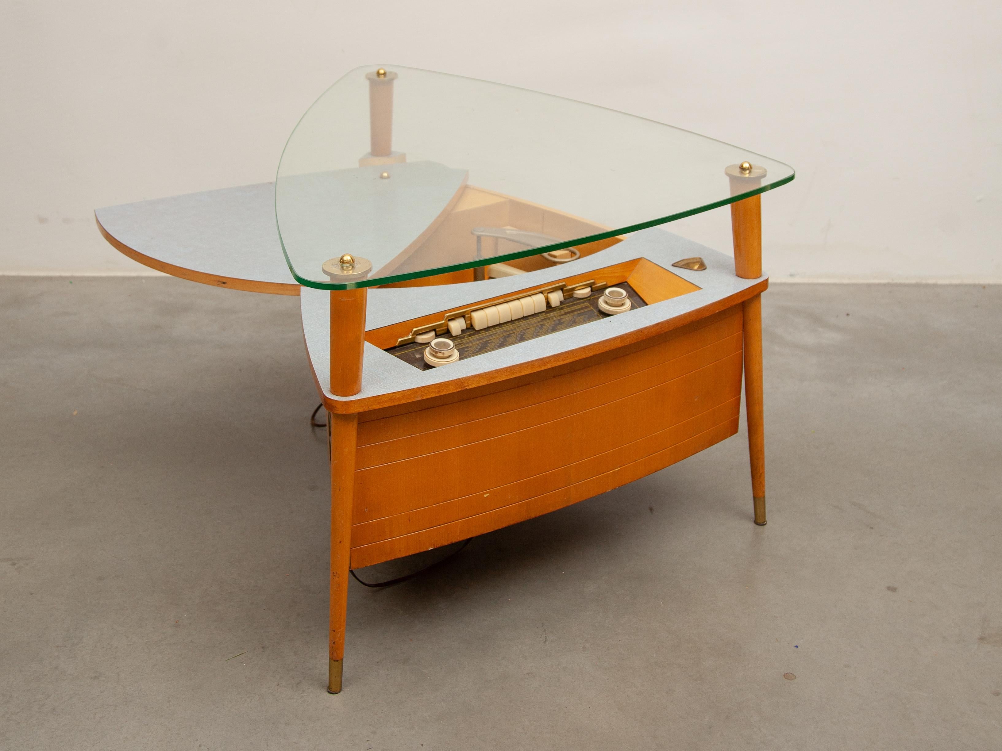 Dual Type 1003 Turntable Record Player and Acec Radio Display, Germany, 1958 For Sale 5