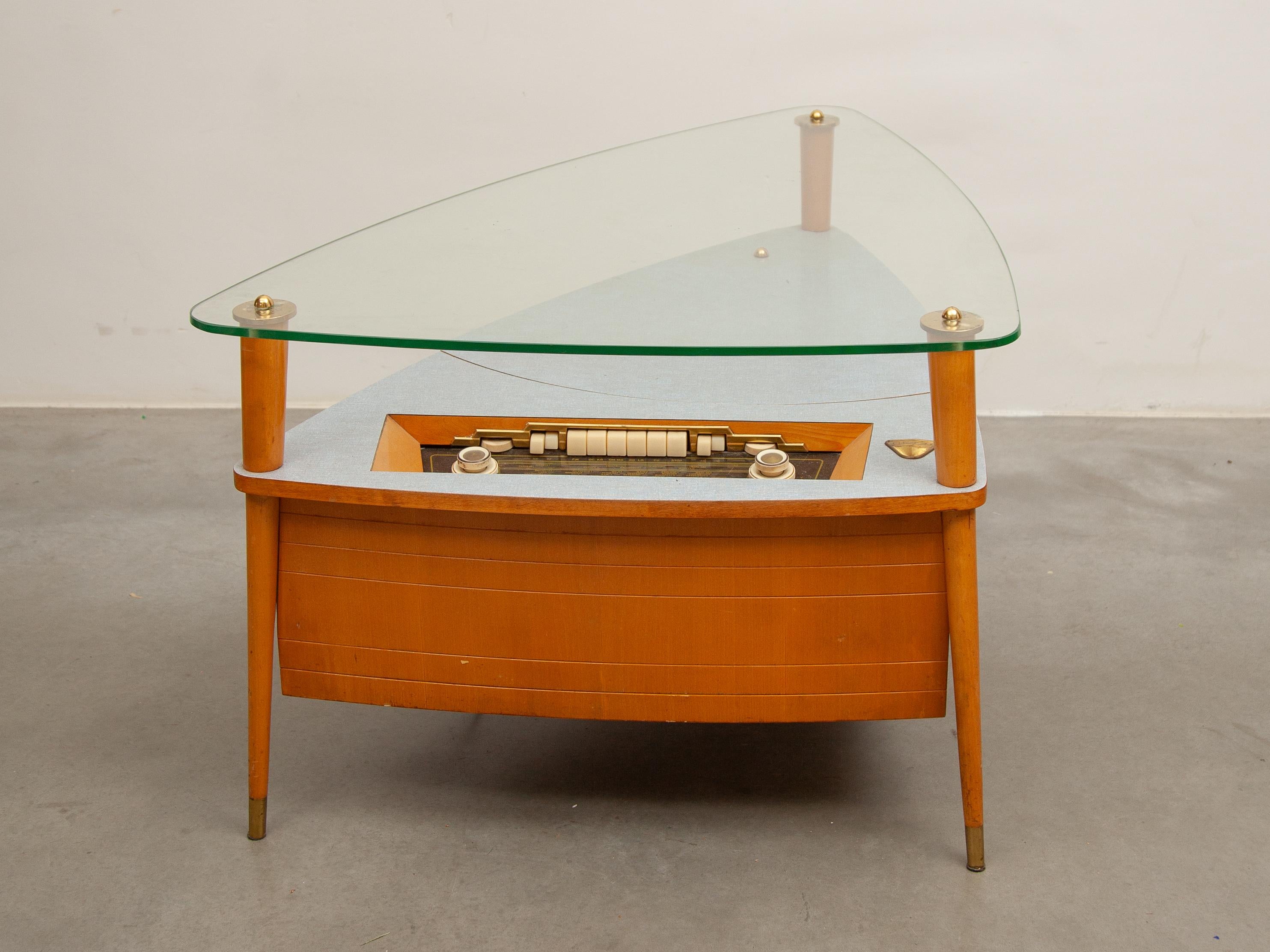 Dual Type 1003 Turntable Record Player and Acec Radio Display, Germany, 1958 For Sale 6