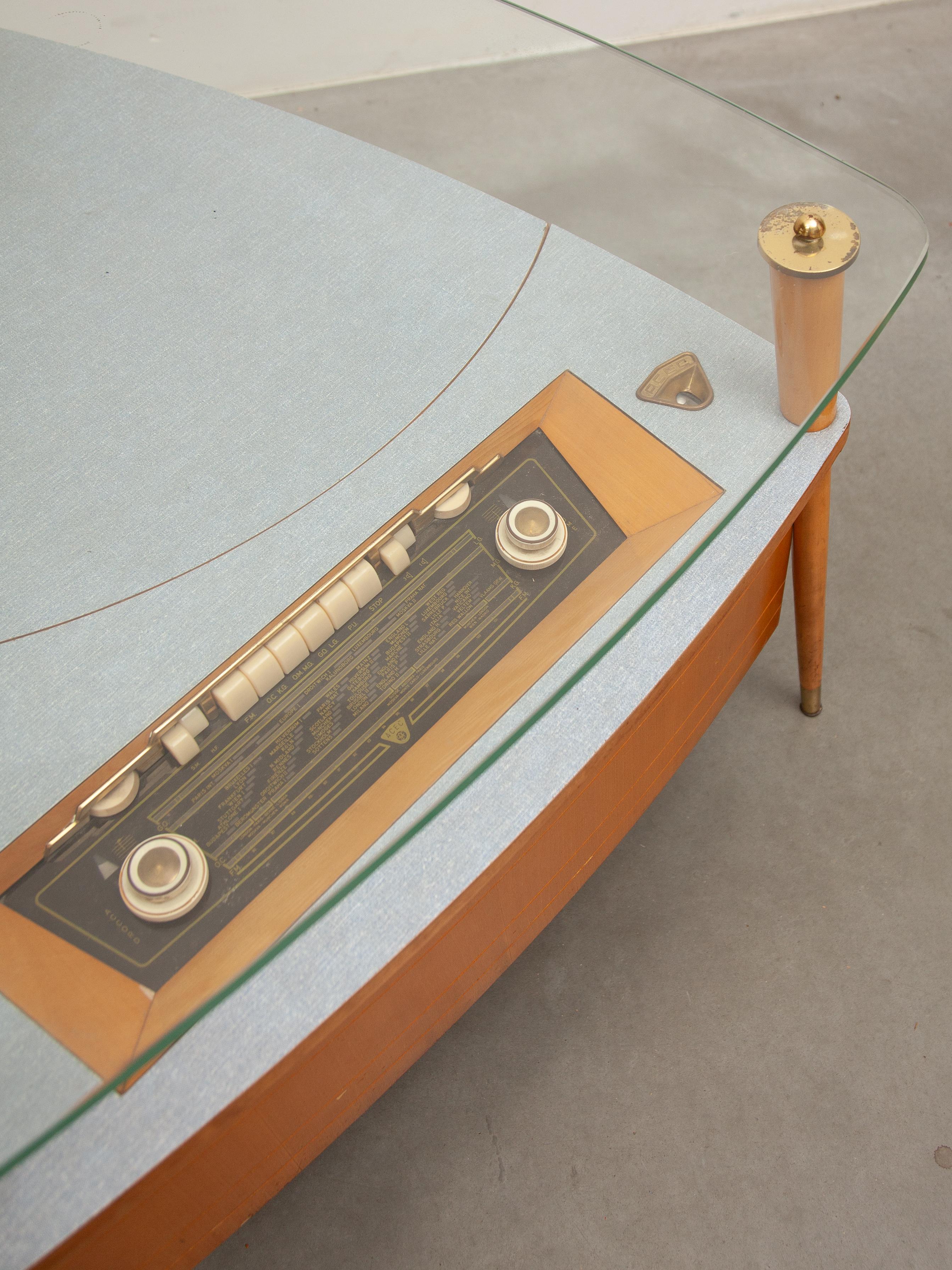 Dual Type 1003 Turntable Record Player and Acec Radio Display, Germany, 1958 For Sale 1