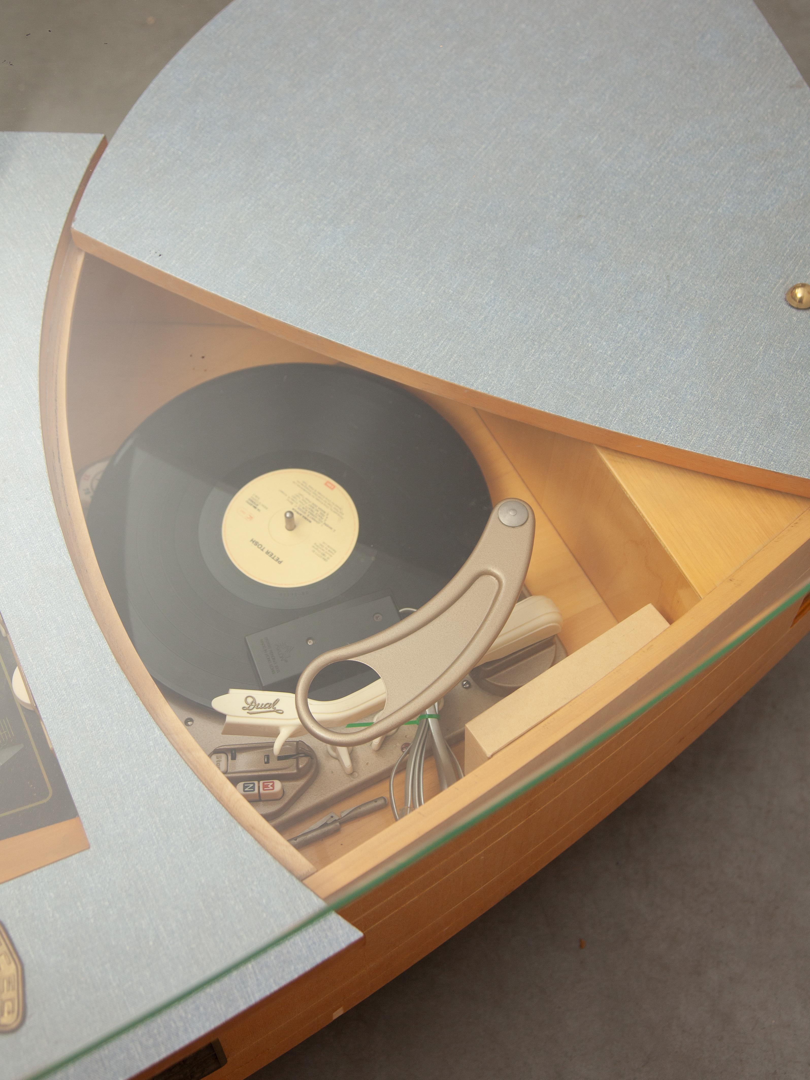 Dual Type 1003 Turntable Record Player and Acec Radio Display, Germany, 1958 For Sale 2