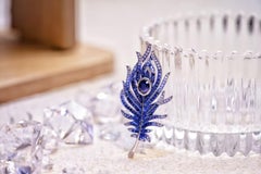 Dual-use Sapphire Feather Brooch and Pendant