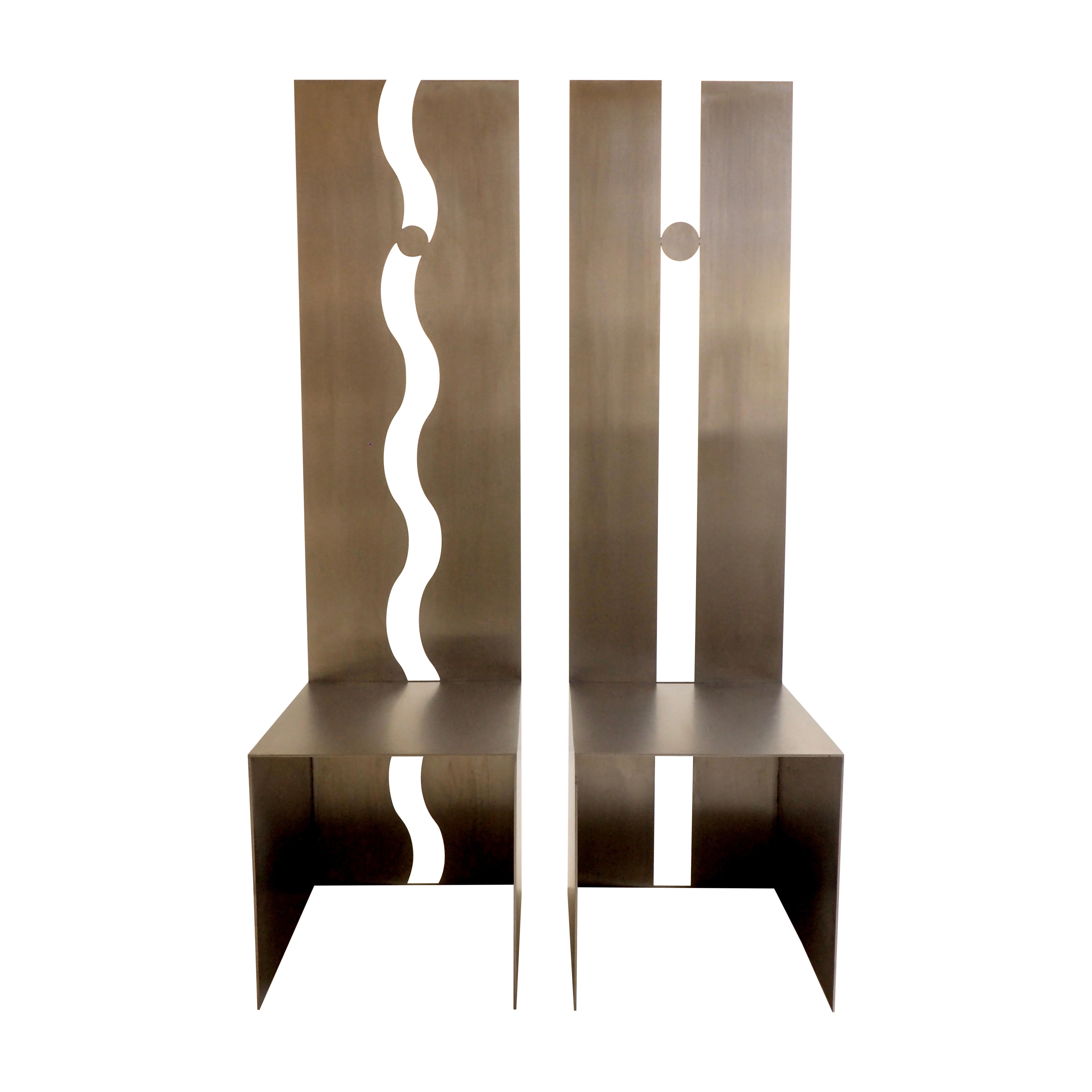 duality stainless steal thrones For Sale