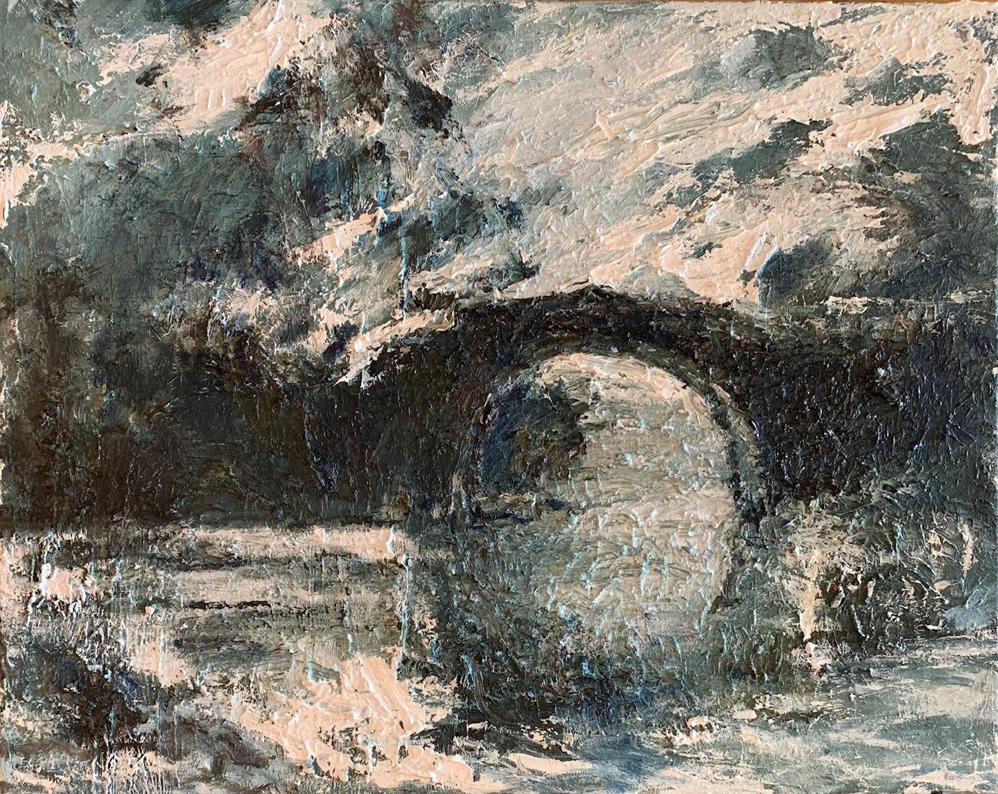 'Bridge of Jianchuan' Contemporary Landscape Painting by Duan