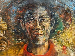 'Father' Portrait Oil On Canvas by Duan Zhaonan