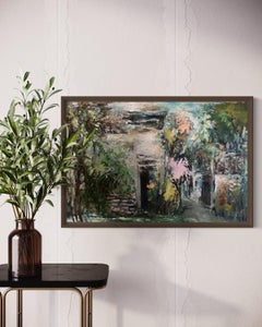 The Garden" Original Contemporary Landscape Art  Ölgemälde auf Leinwand von Duan