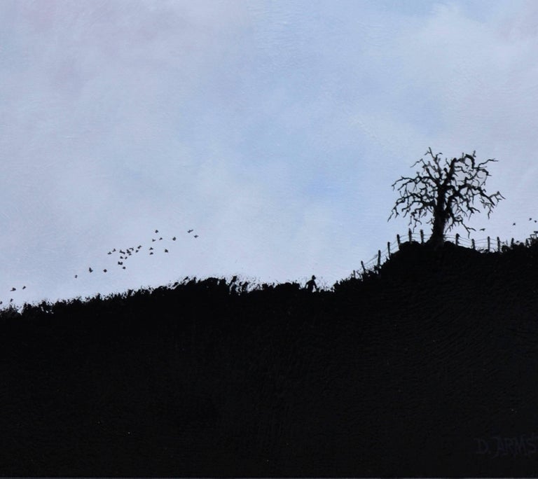 Duane Albert Armstrong "Day's End" Minimal Silhouetted Landscape at