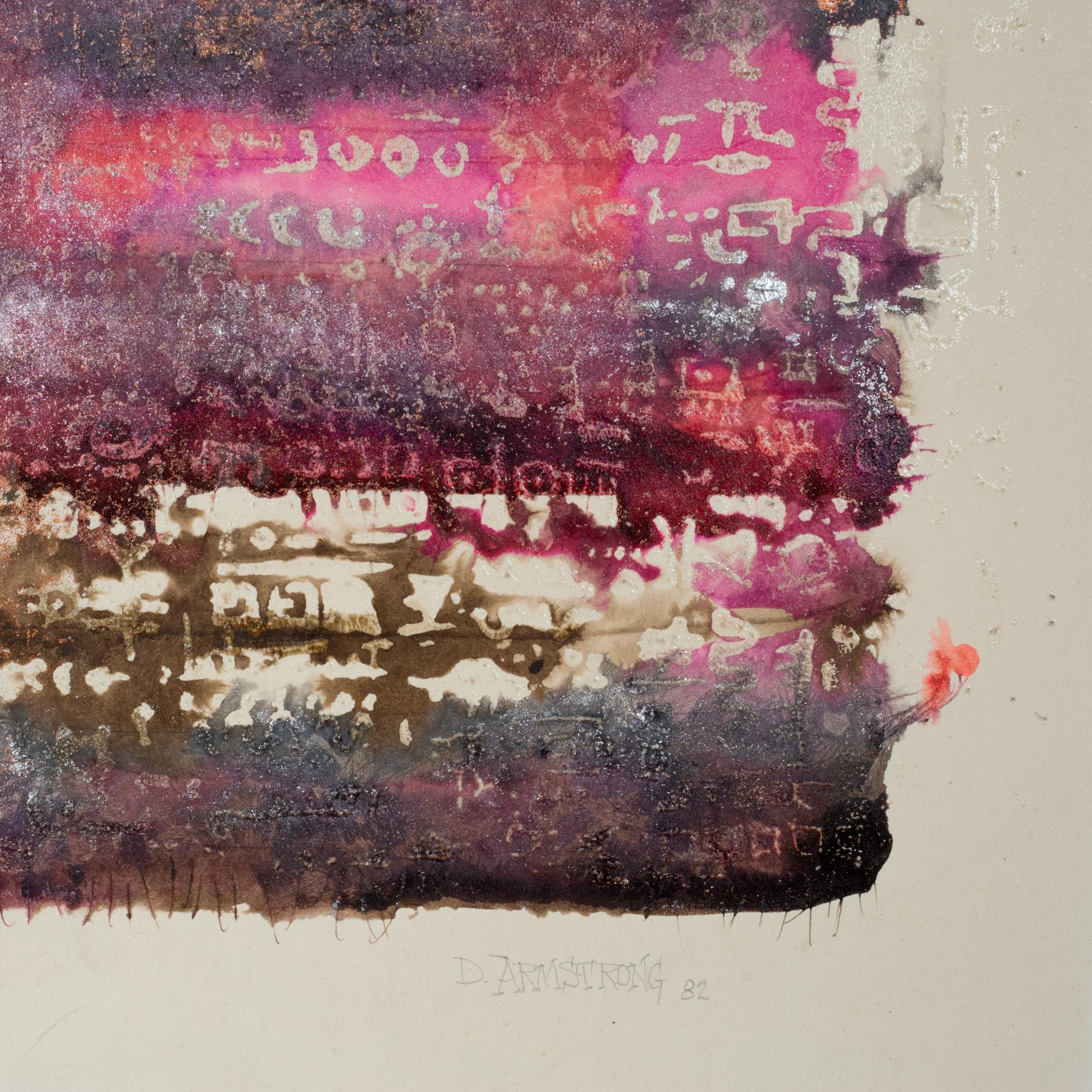 Modern Duane Armstrong Oil on Paper, Signed c.1982 For Sale