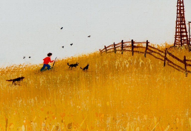 Duane Armstrong - "Wind Mill" Framed Original Landscape ...